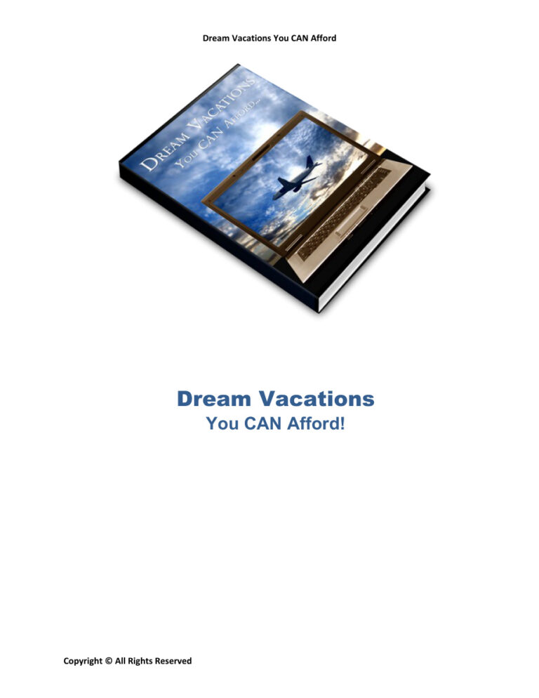 Dream Vacations You Can Afford PDF Download – Unknown Author