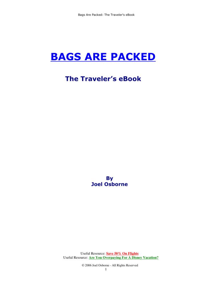 66e93d57722e8 bags are packed Kitap Kapağı