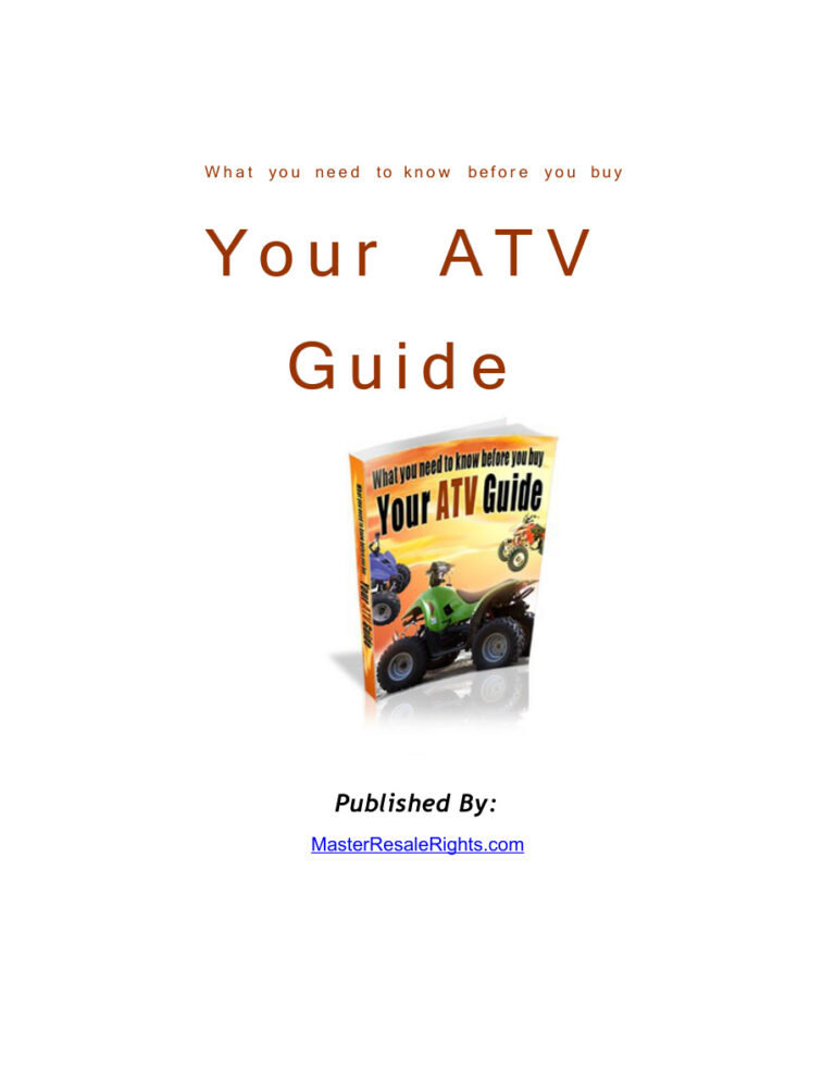 Your ATV Guide PDF Download – Unknown Author