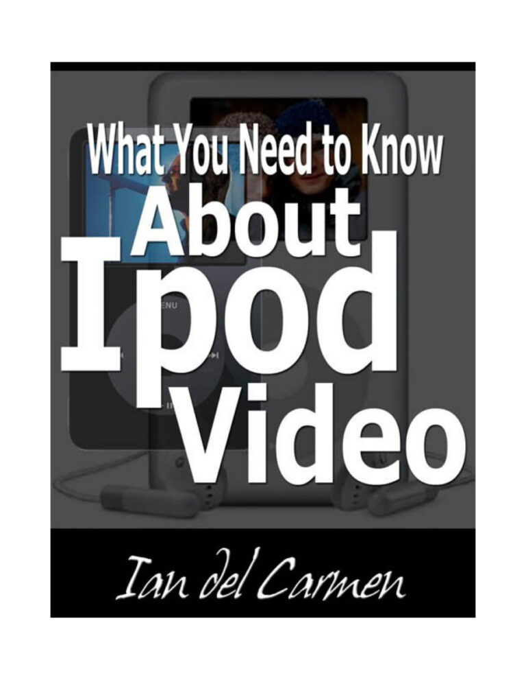 What You Need to Know About iPod Video PDF Download – Unknown Author