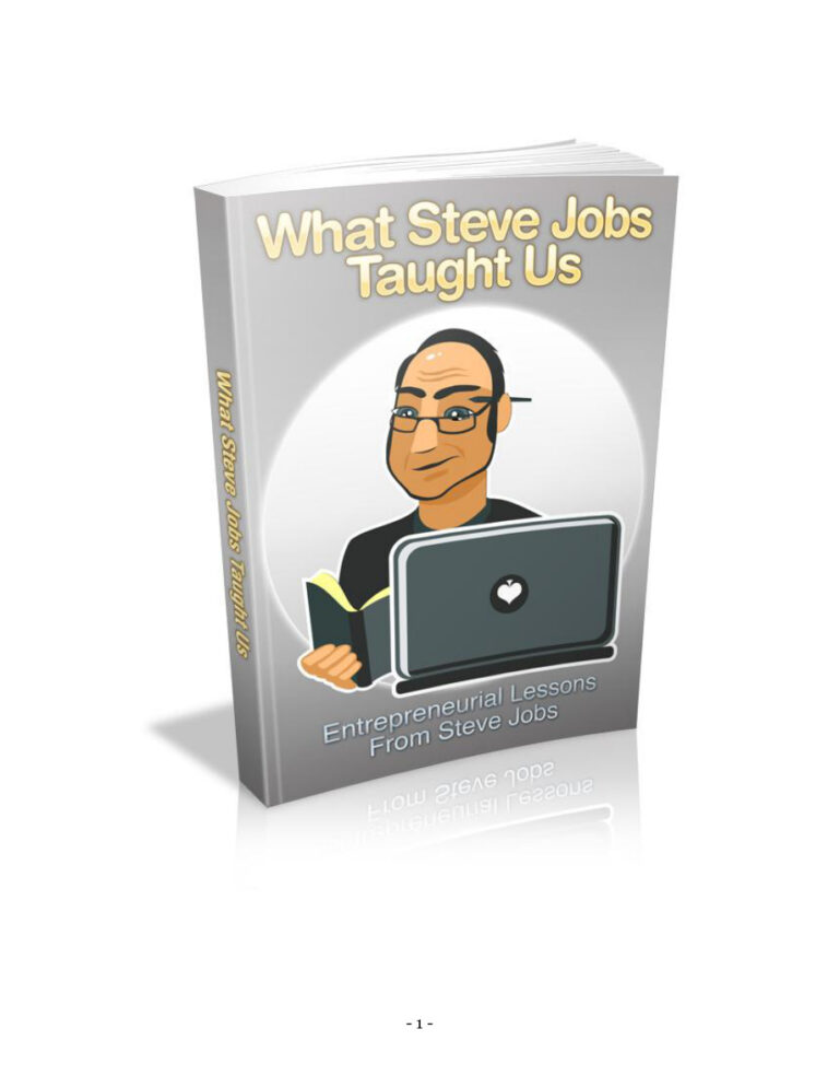 What Steve Jobs Taught Us PDF Download – Unknown Author