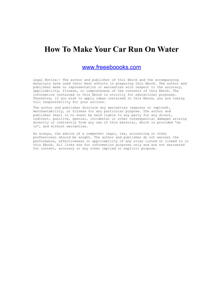 Water to Gas PDF Download – Unknown Author