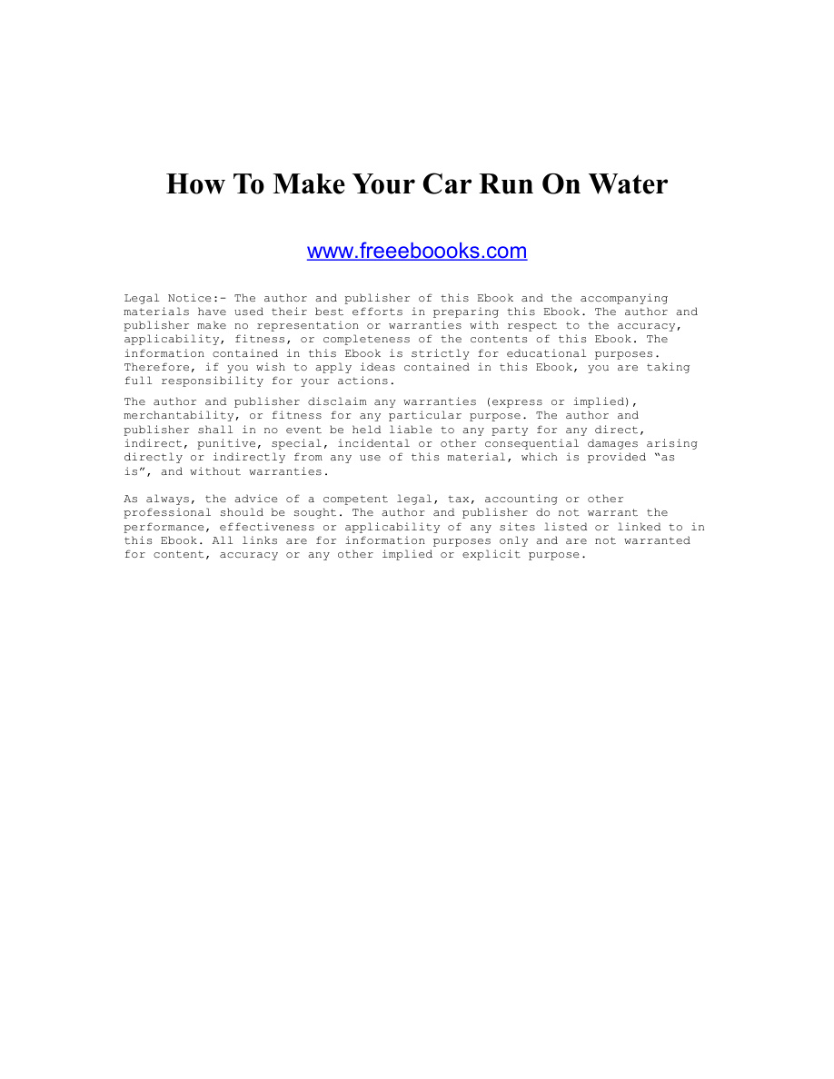 Water to Gas PDF Download