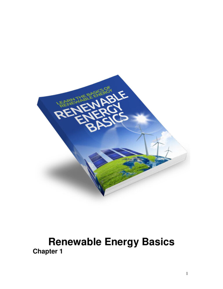 Renewable Energy Basics PDF Download – Unknown Author