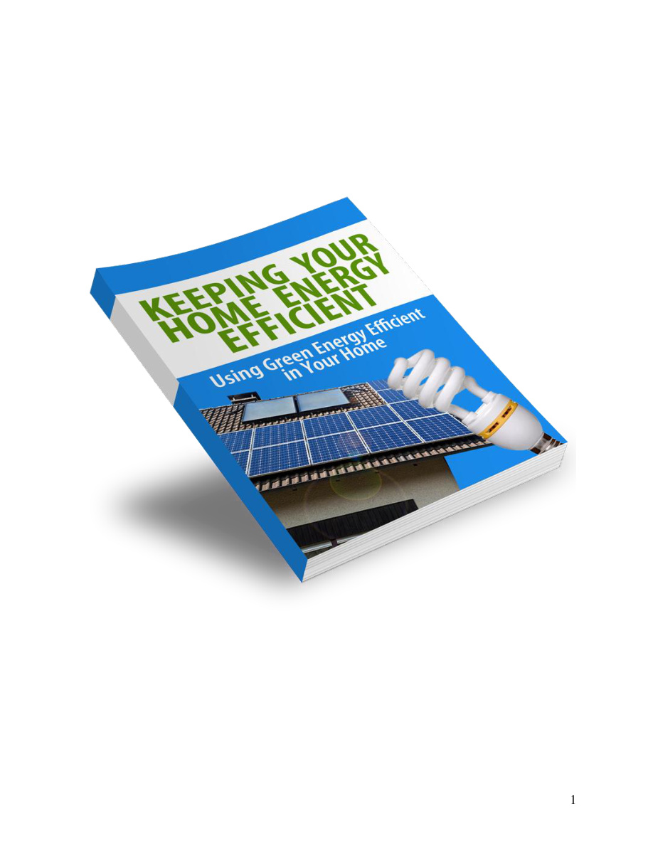 Keeping Your Home Energy Efficient PDF Download