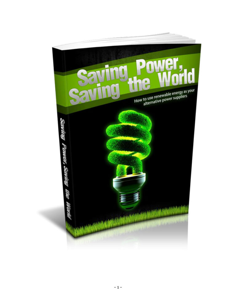 Saving Power Saving the World PDF Download – Unknown Author