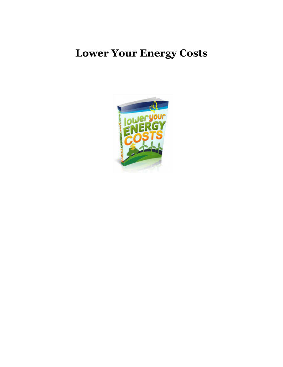 Lower Your Energy Costs PDF Download