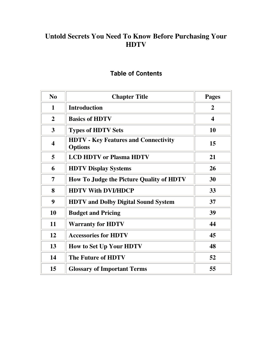 HDTV Uncovered PDF Download