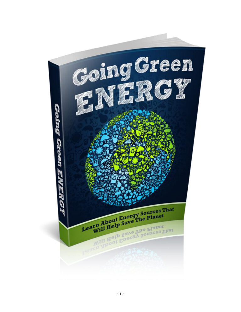 Going Green Energy PDF Download – Unknown Author