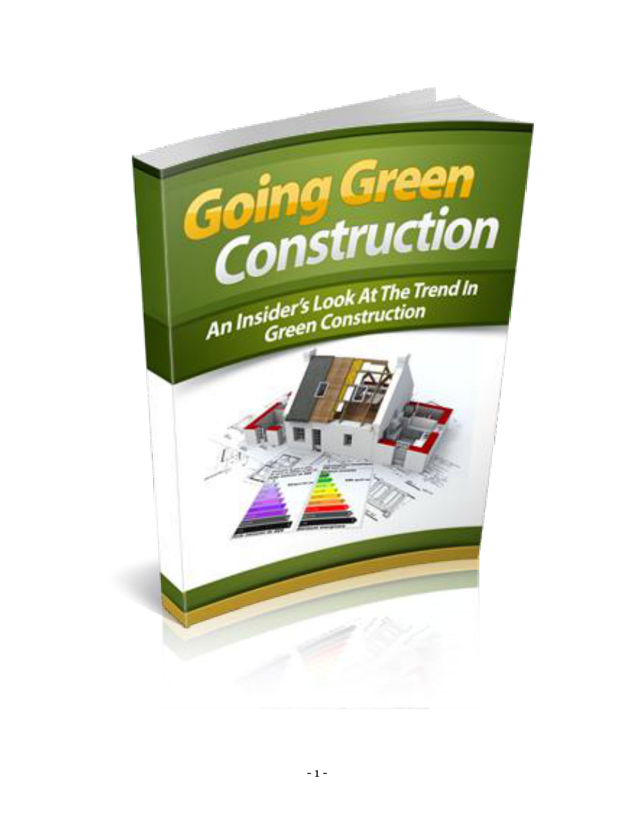 Going Green Construction PDF Download