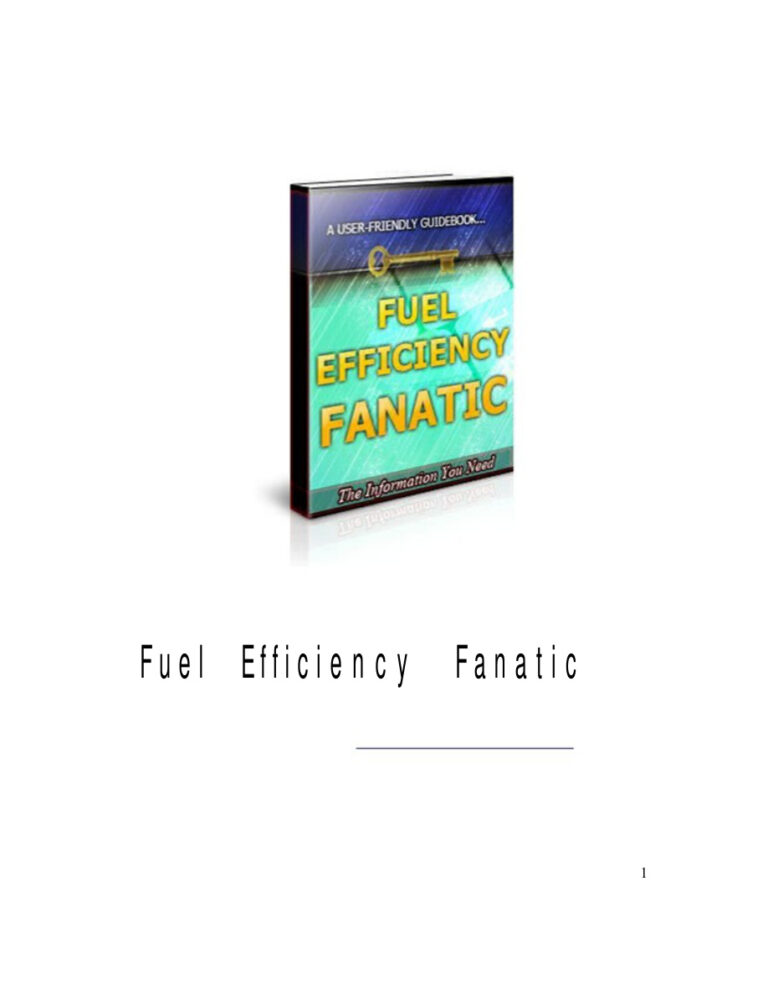 Fuel Efficient Fanatic PDF Download – Unknown Author