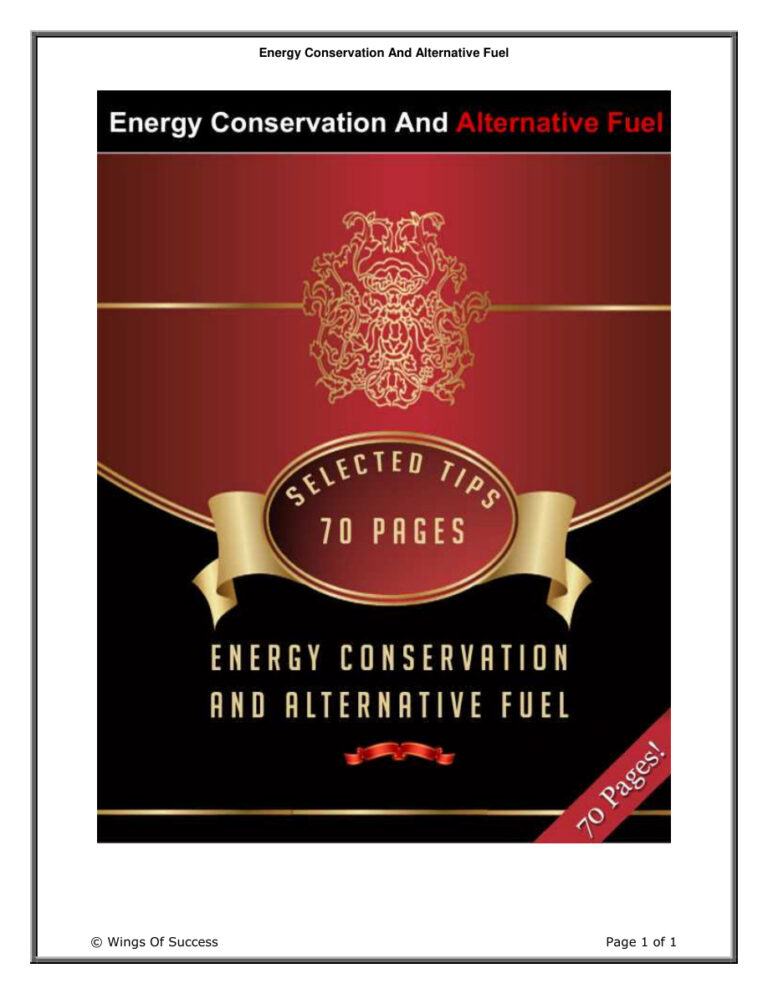 Energy Conservation and Alternative Fuel PDF Download – Unknown Author