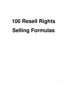 680ba662c0782 100 resell rights selling formulas Kitap Kapağı