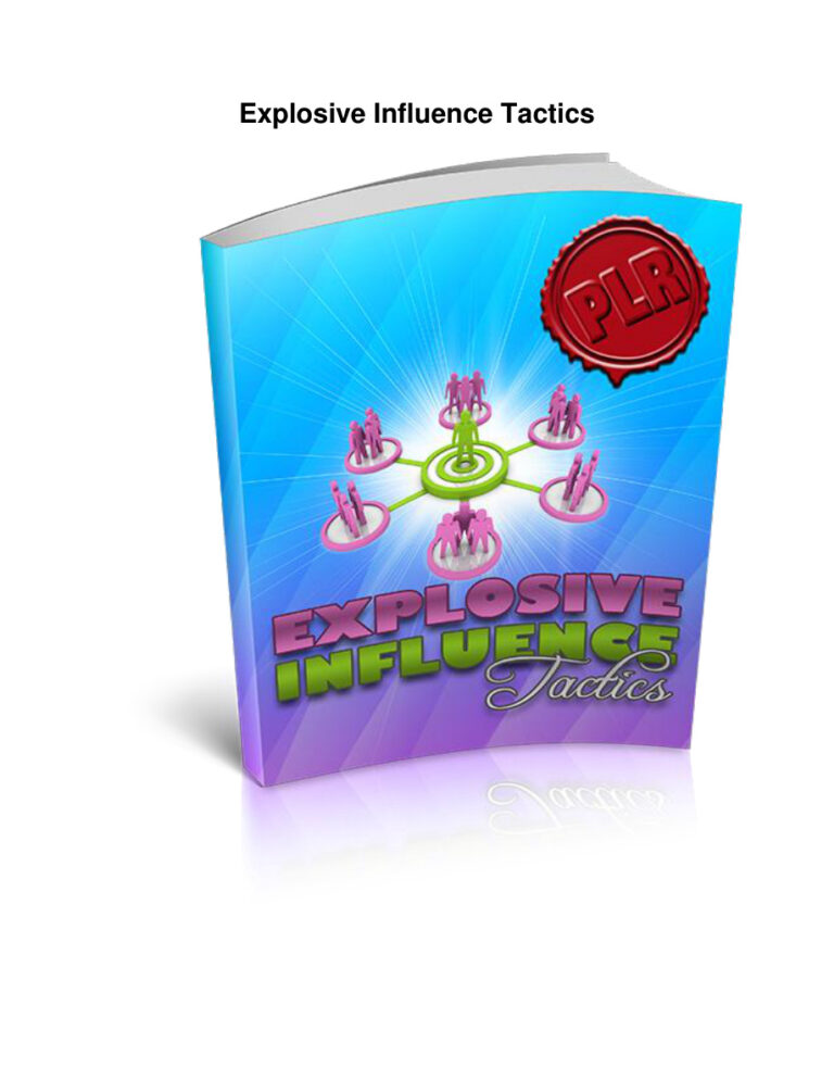 Explosive Influence Tactics PDF Download – Unknown Author