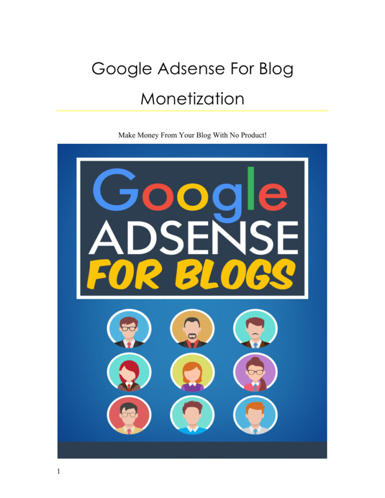 Google AdSense for Blog Monetization PDF Download – Unknown Author