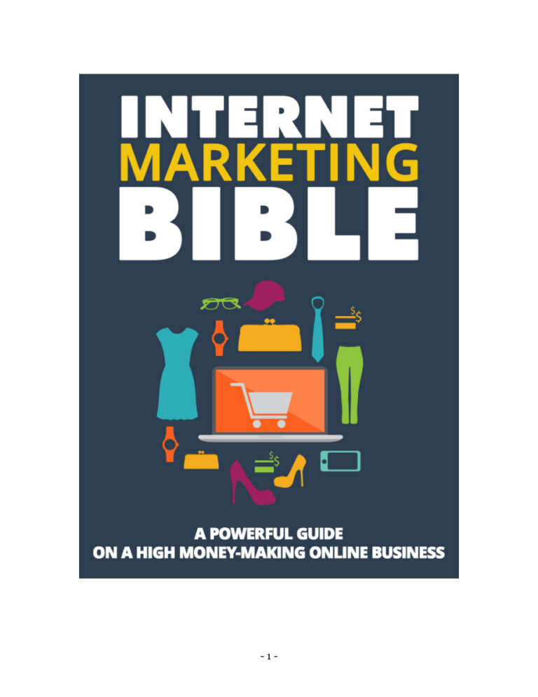 Internet Marketing Bible PDF Download – Unknown Author