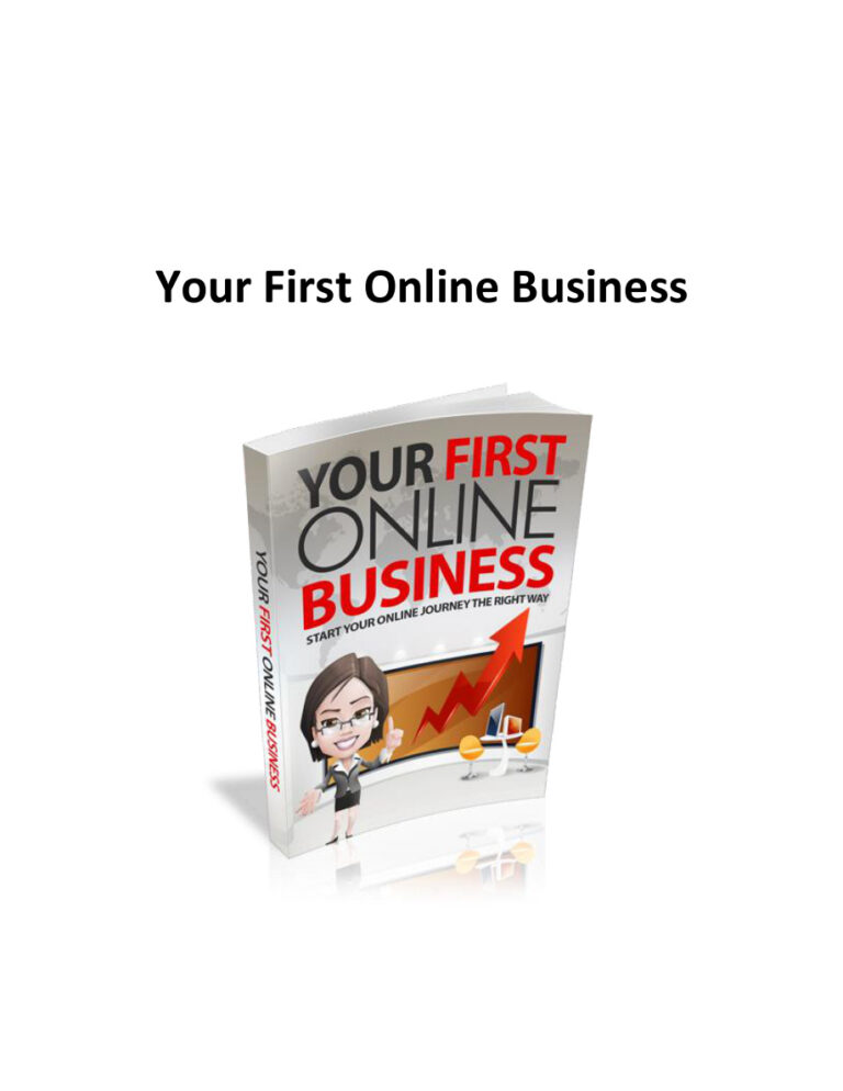 Your First Online Business PDF Download – Unknown Author