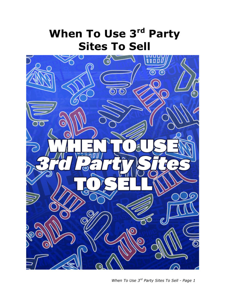 When to Use 3rd Party Sites to Sell PDF Download – Unknown Author