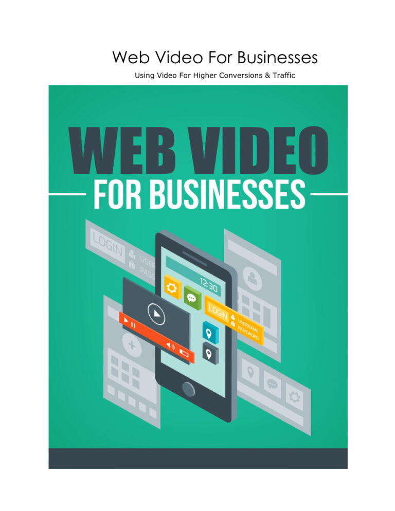 Web Video for Businesses: Using Video for Higher Conversions PDF Download – Unknown Author
