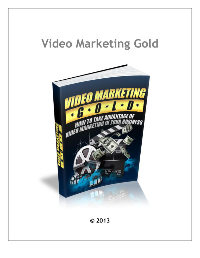 Video Marketing Gold PDF Download – Unknown Author