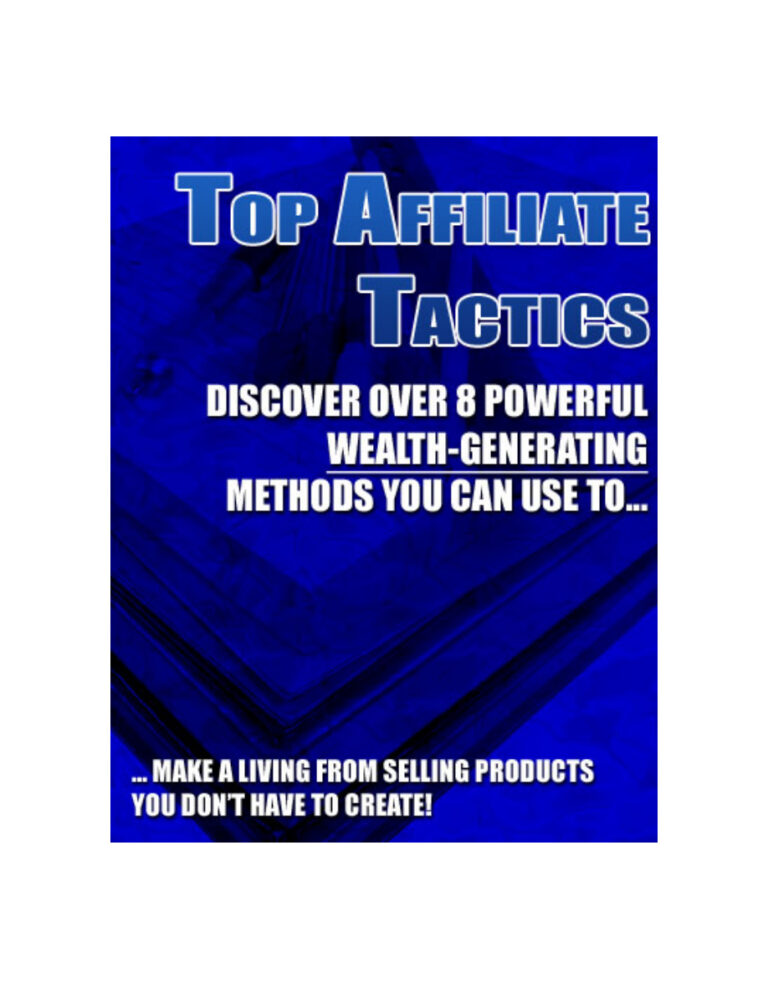 Top Affiliate Tactics PDF Download – Unknown Author