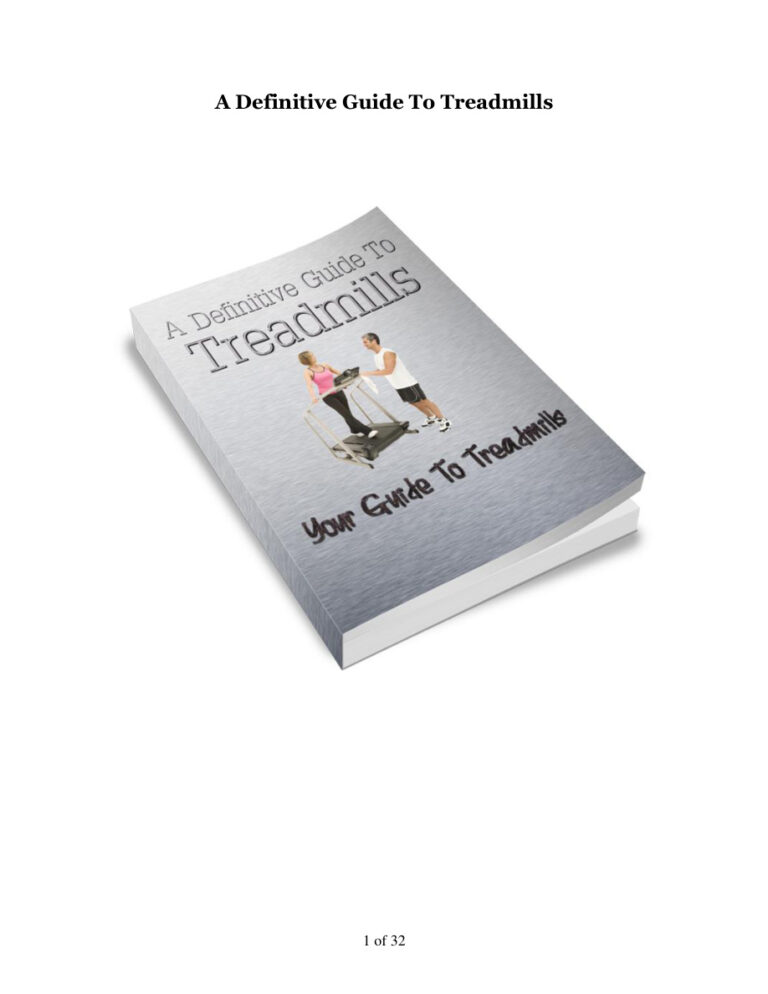 A Definitive Guide to Treadmills PDF Download – Unknown Author