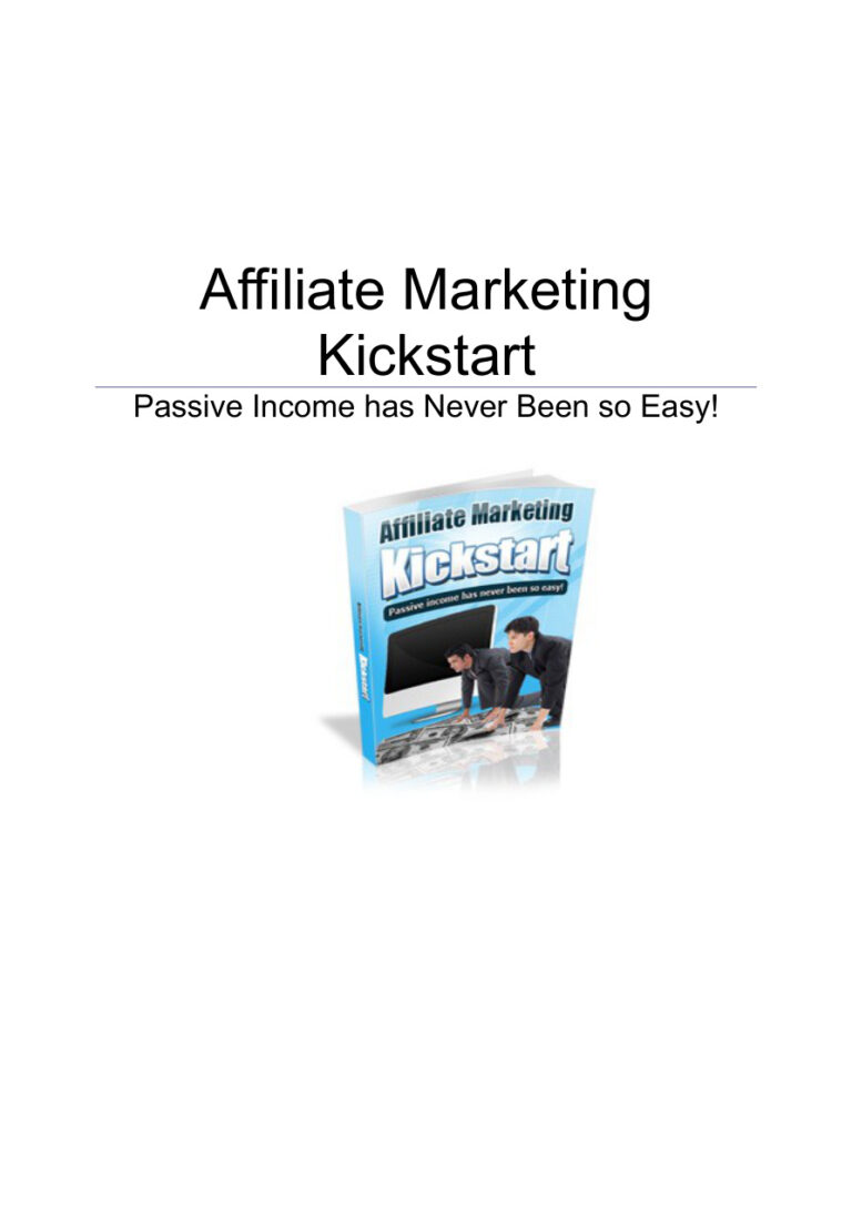 Affiliate Marketing Kickstart PDF Download – Unknown Author