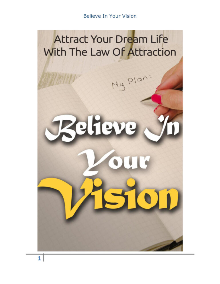 6817592e6132c believe in your vision attract your life with the law attraction Kitap Kapağı