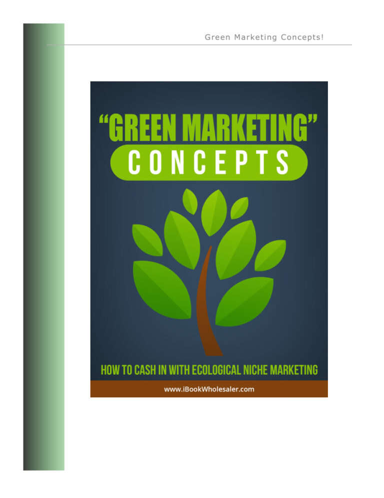 Green Marketing Concepts PDF Download – Unknown Author