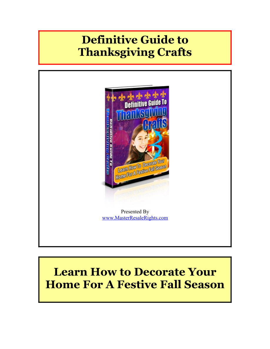 Definitive Guide to Thanksgiving Crafts PDF Download