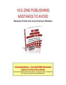 6823124417eb5 10 e zine publishing mistakes to avoid maximize profits and avoid common mistakes Kitap Kapağı