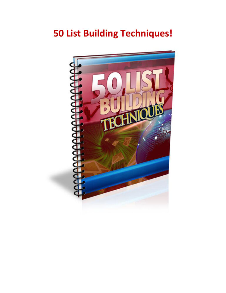 50 List Building Techniques PDF Download – Unknown Author