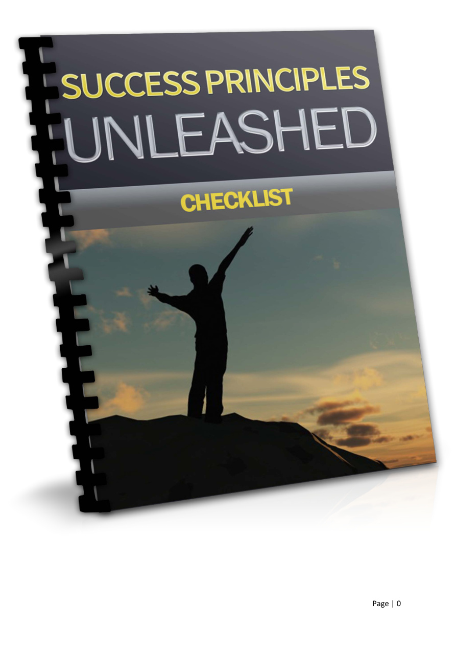 Success Principles Unleashed Checklist PDF Download