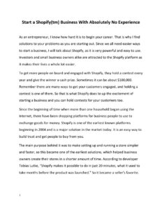 68243a0847a50 start a shopify tm business with absolutely no experience Kitap Kapağı