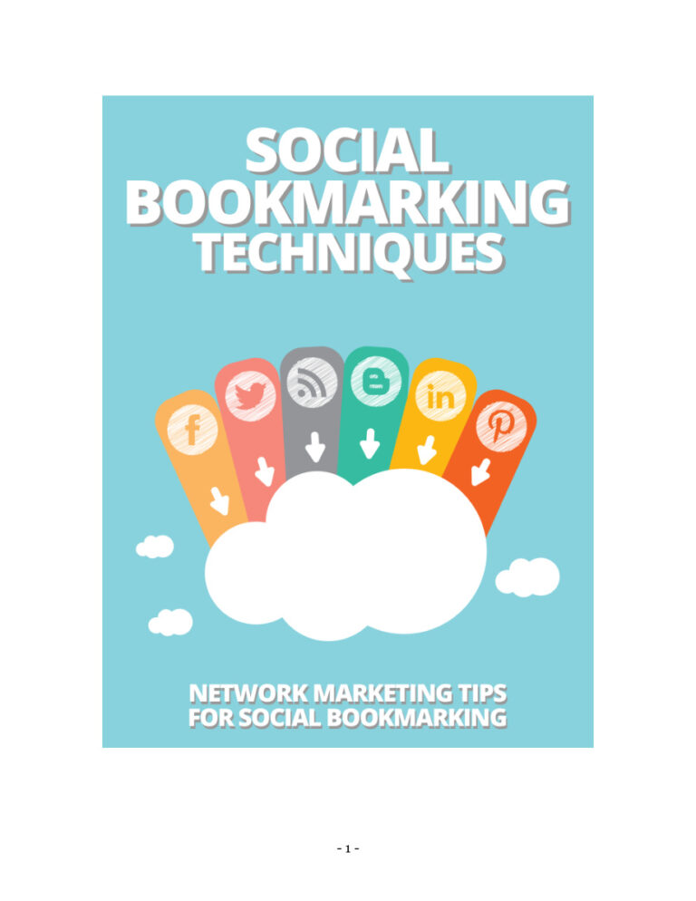 Social Bookmarking Techniques PDF Download – Unknown Author