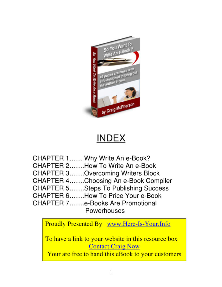How to Write an E-book PDF Download – Unknown Author