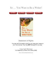 6824d5a8f2b46 so you want to be a writer Kitap Kapağı