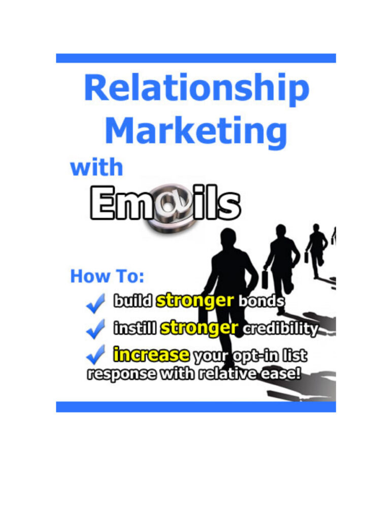 Relationship Marketing with E-mails PDF Download – Unknown Author