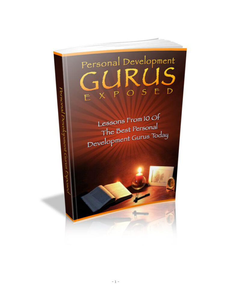 Personal Development Gurus Exposed PDF Download – Unknown Author