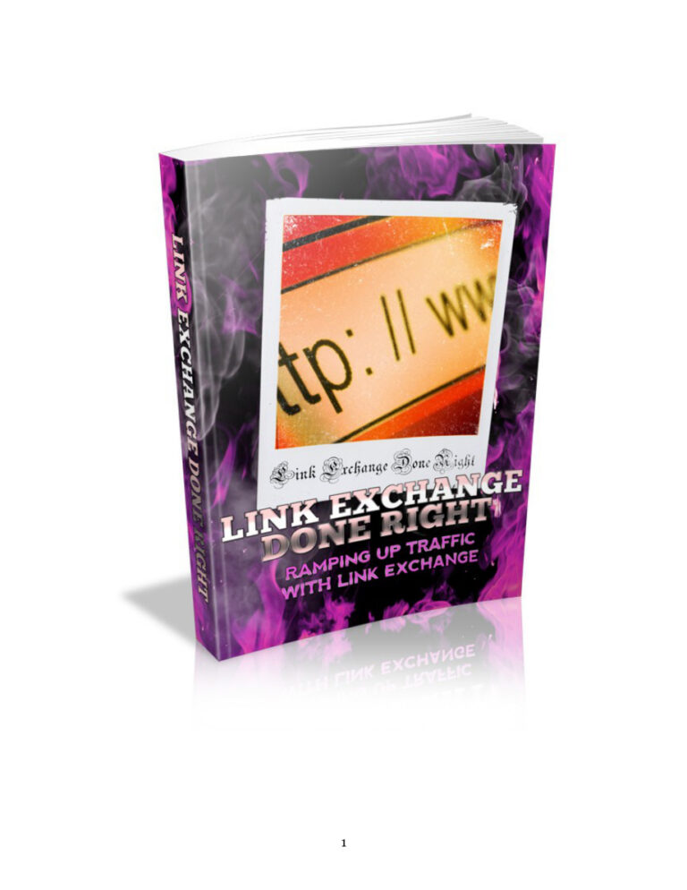 Link Exchange Done Right PDF Download – Unknown Author