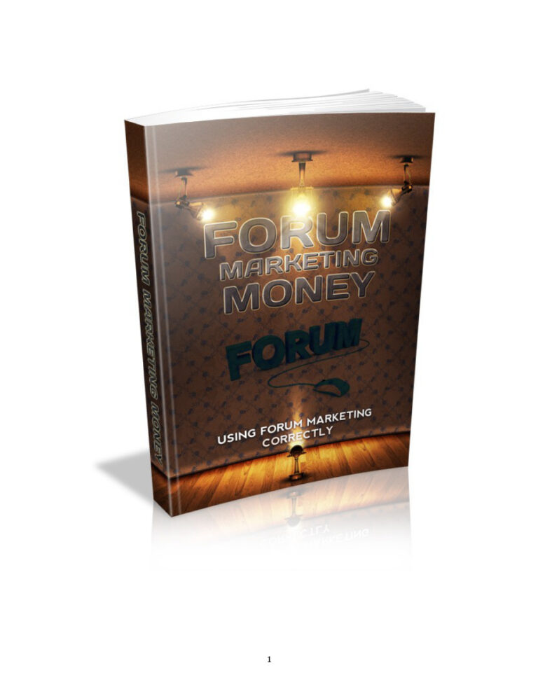 Forum Marketing Magic PDF Download – Unknown Author