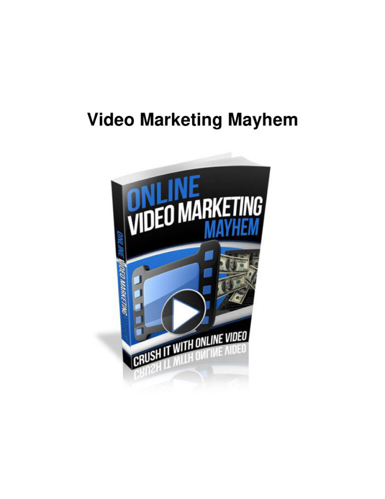 Online Video Marketing Mayhem PDF Download – Unknown Author