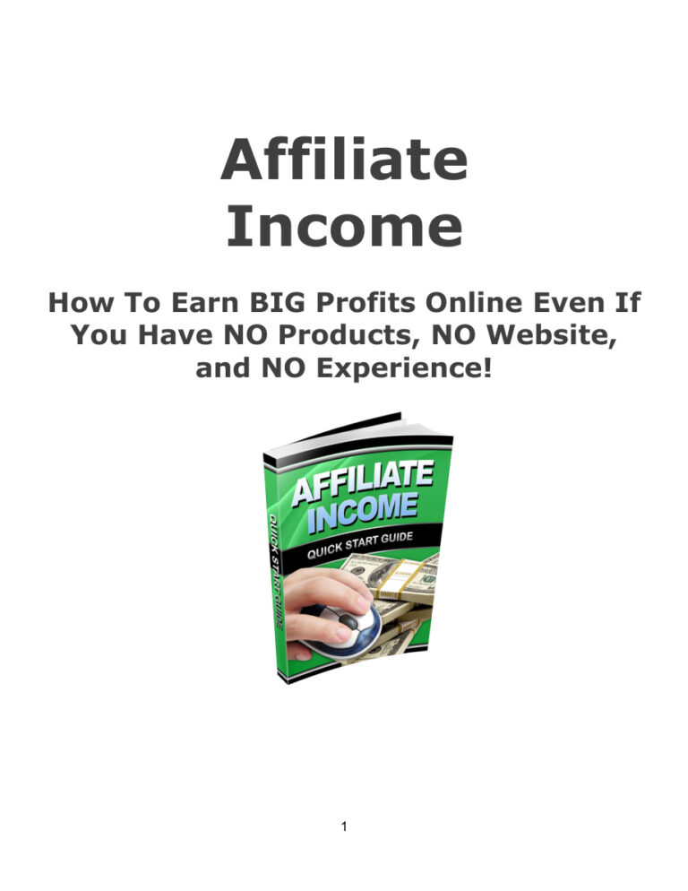 Affiliate Income PDF Download – Unknown Author