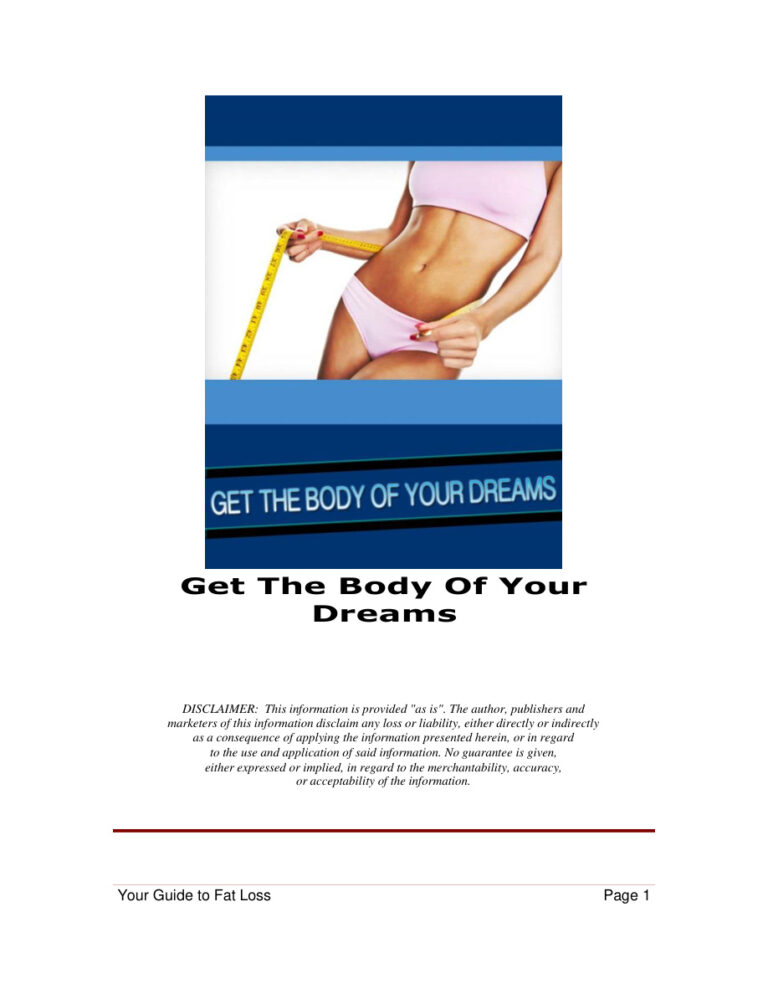 Get the Body of Your Dream PDF Download – Unknown Author