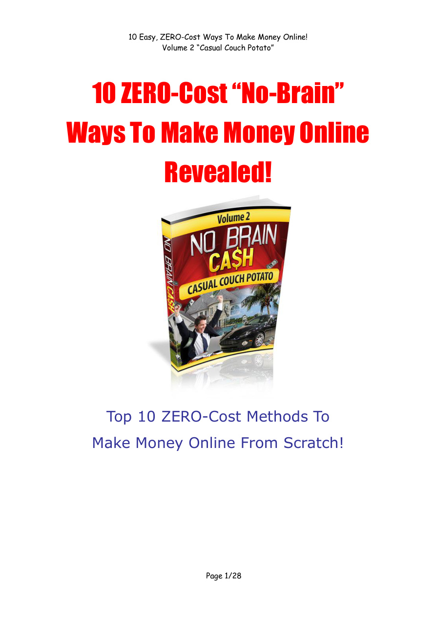 No Brain Cash: Casual Couch Potato PDF Download
