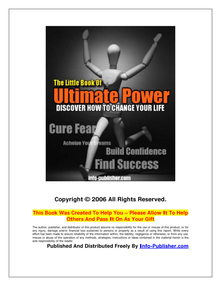 The Little Book of Ultimate Power PDF Download – Unknown Author