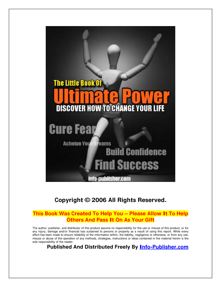 The Little Book of Ultimate Power PDF Download