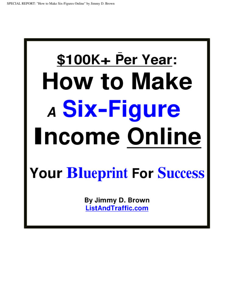How to Make a Six Figure Income Online PDF Download – Unknown Author