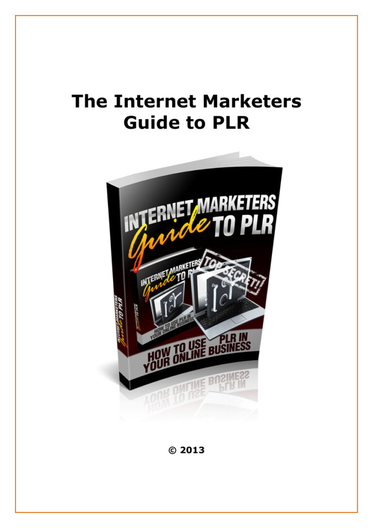 The Internet Marketers Guide to PLR PDF Download – Unknown Author