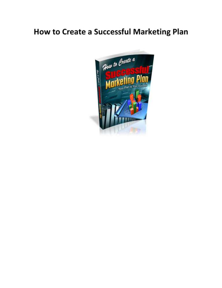 How to Create a Successful Marketing Plan PDF Download – Unknown Author